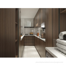 One-Stop Multiple Design Dark Color Modular Kitchen Cabinet